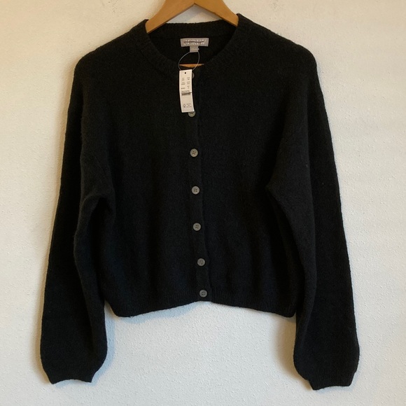 J. Crew Sweaters - J. Crew Supersoft bubble-hem cardigan Women's Small Classic Black Sweater